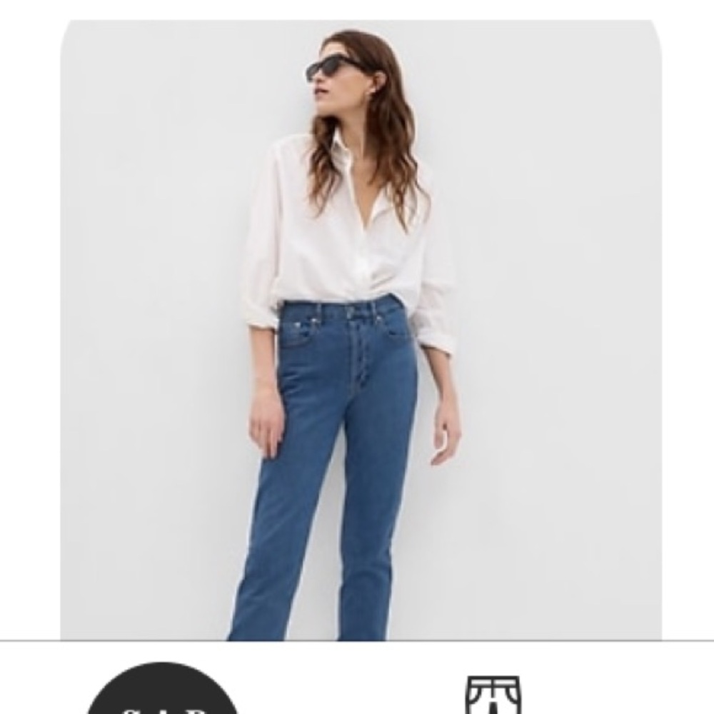 Gap high rise cheeky straight jeans 28t/28tall/long